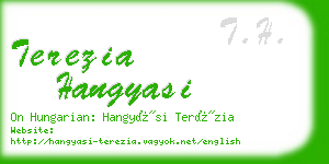 terezia hangyasi business card